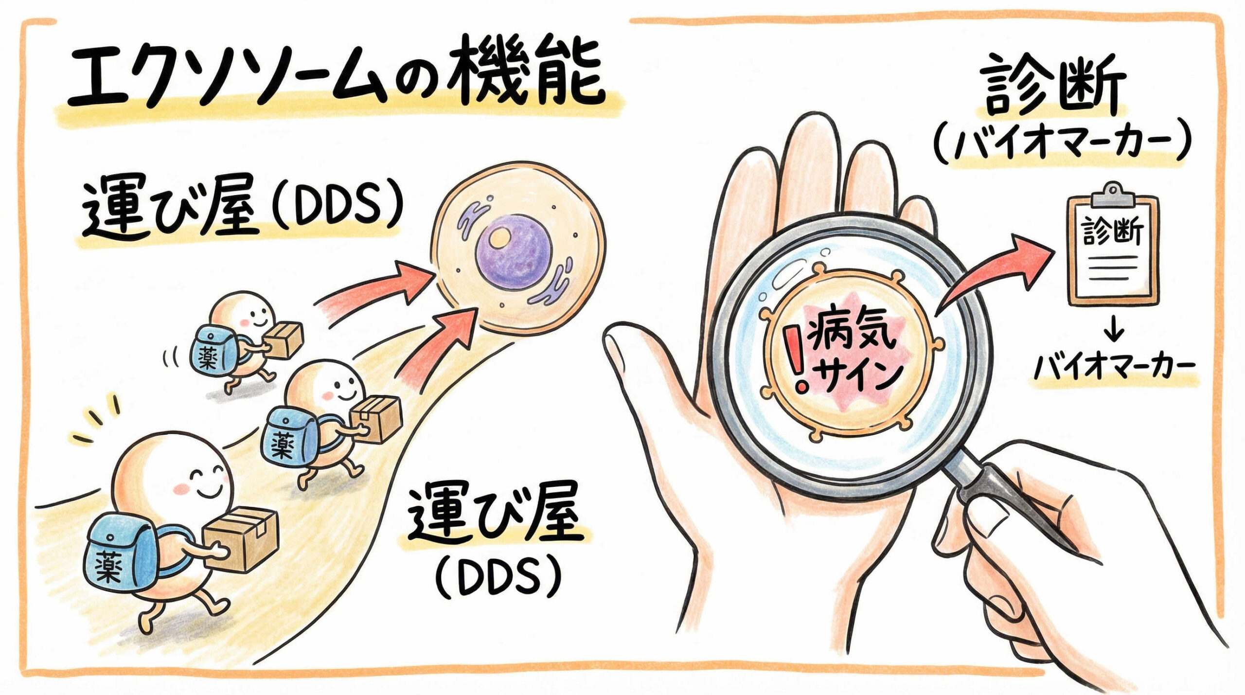 エクソソームのDDS（ドラッグデリバリーシステム）および診断への応用