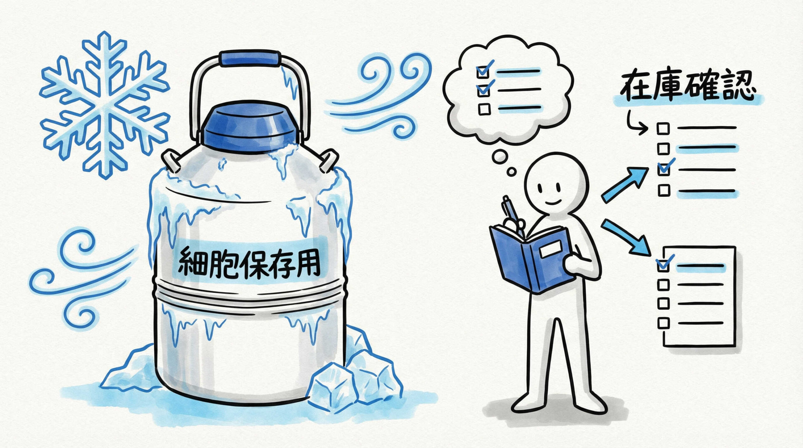 細胞の凍結保存・融解プロセスと在庫管理