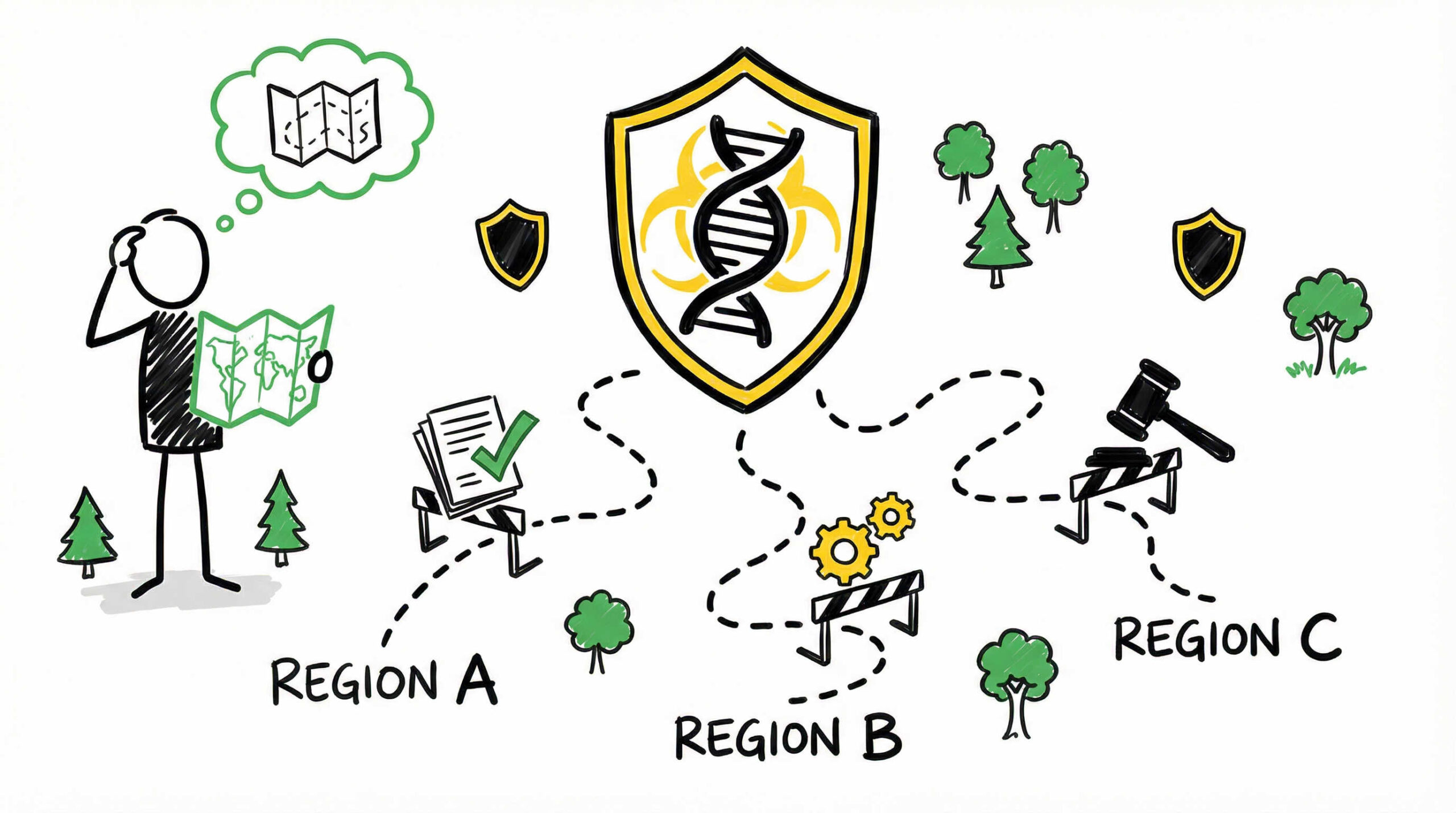 遺伝子治療製品におけるGMO（遺伝子組換え生物）規制の差異