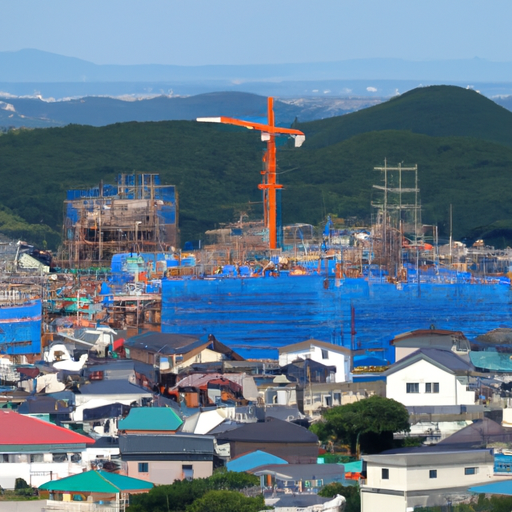 新築の建売住宅が立ち並び、背景には自然豊かな山と海が広がり、近くに大型ショッピングモールが見える千葉の風景。