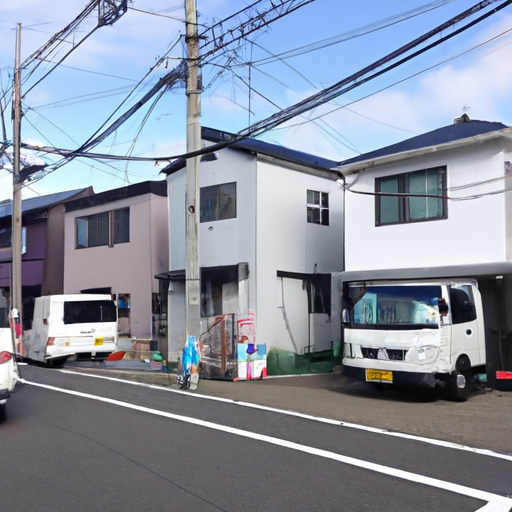 「千葉県の建売住宅と、固定資産税、都市計画税、住民税、登録免許税、不動産取得税を示すグラフや表、そして家族のイラストが描かれており、不動産取得時のさまざまな税金について説明している図表。」
