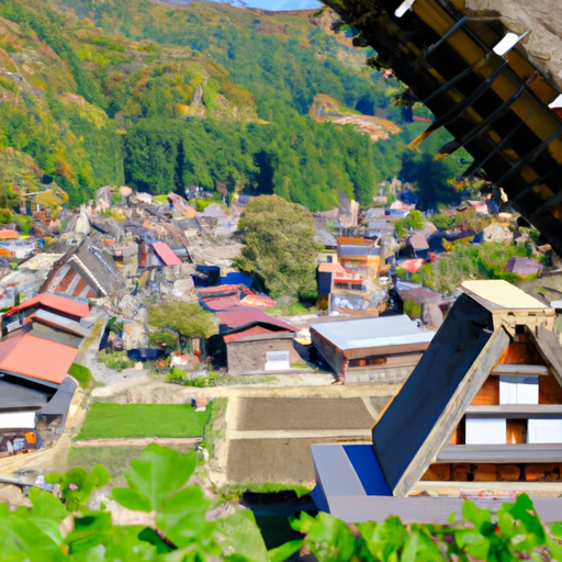 「四季折々の風景が広がる自然豊かな栃木県の一戸建て新築住宅で、高齢者が庭を眺めながらリラックスしている様子を描いています。」