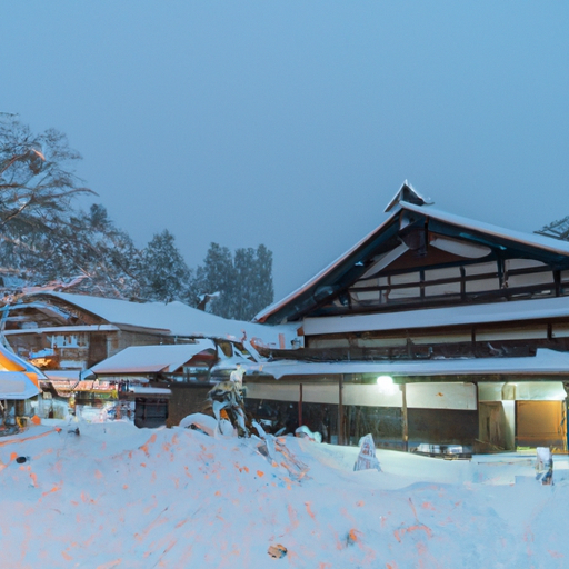 「雪が降る冬の風景の中で、屋根の点検を行う人、浴室とキッチンの清掃を行う人、そしてエアコンのメンテナンスを行う人が描かれた、住宅メンテナンスの重要性を強調するイラスト。」