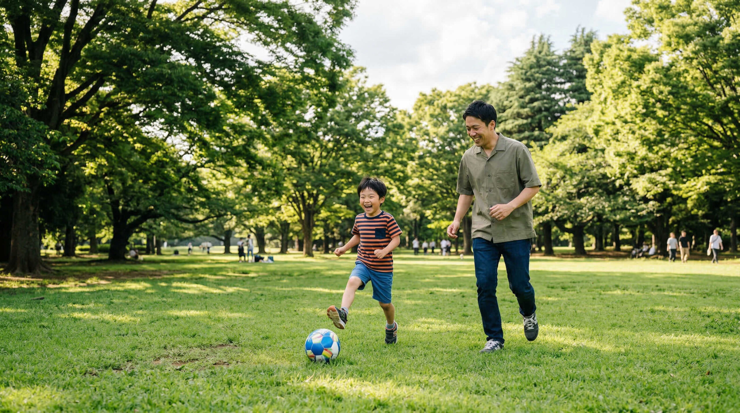 緑が多く、自然の中で子育てできる